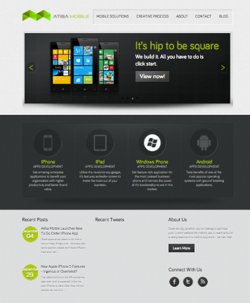 Atiba Mobile Responsive Website Design