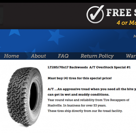 Tirerecappers E-Commerce Site