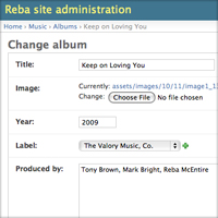 Reba Website Admin